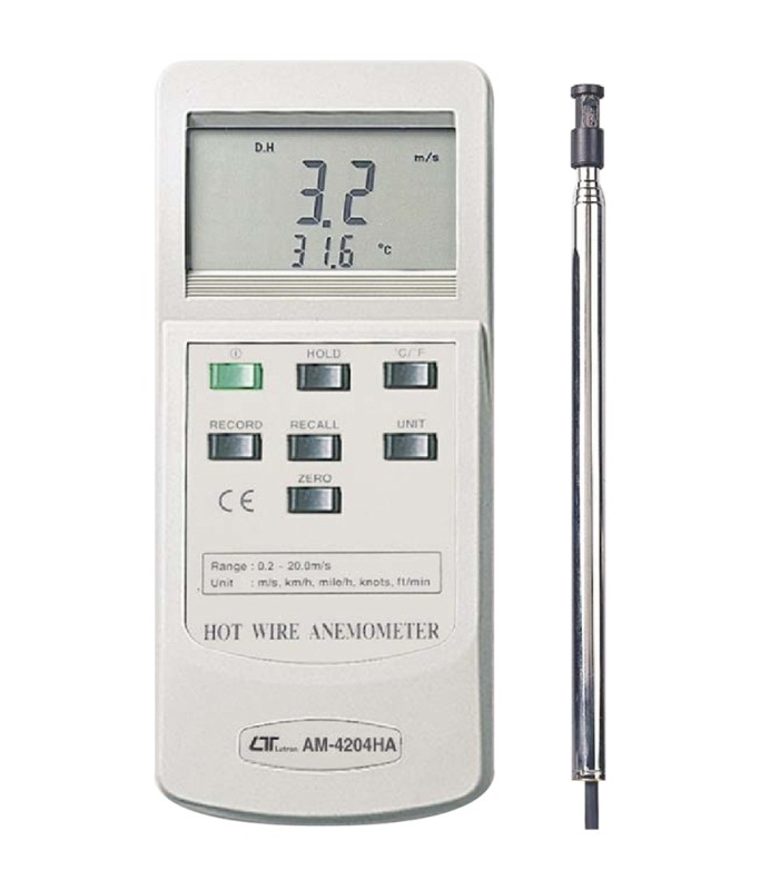 Lutron Am Ha Multi Function Anemometer With Temperature Hot Wire Neic