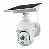 GERBER PTZ 4G White Security Camera Solar