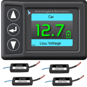 Hummingbird RF Battery Monitor with 4x Receivers