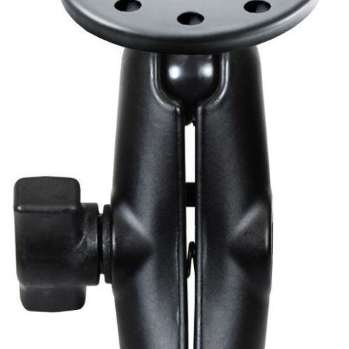 RAM 1″ BALL STANDARD LENGTH DOUBLE SOCKET ARM WITH 2.5″ ROUND BASE THAT CONTAINS THE AMPS HOLE PATTERN RAM-B-103U