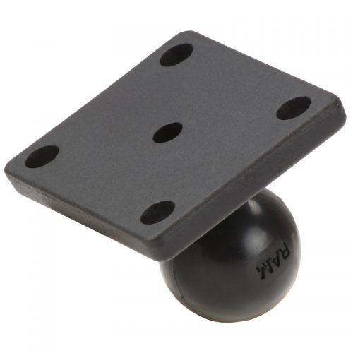 RAM 2″ X 1.7″ BASE WITH 1″ BALL THAT CONTAINS THE UNIVERSAL AMPS HOLE PATTERN FOR THE GARMIN ZUMO, TOMTOM RIDER & URBAN RIDER