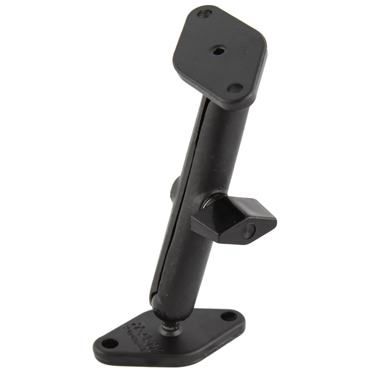 RAM 0.56″ DIAMETER BALL MOUNT WITH LONG LENGTH DOUBLE SOCKET ARM AND 2 DIAMOND BASES WITH AMPS HOLE PATTERN RAM-A-101U-B
