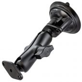 RAM TWIST LOCK SUCTION CUP WITH DOUBLE SOCKET ARM AND DIAMOND BASE ADAPTER; OVERALL LENGTH: 6.75” RAM-B-166U