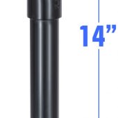 RAM 14″ LONG EXTENSION POLE WITH (2 QTY) 1″ DIAMETER BALL ENDS, AND DOUBLE SOCKET ARM RAP-BB-230-14-201U