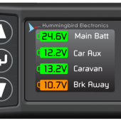 Hummingbird RF Battery Monitor with 4x Receivers