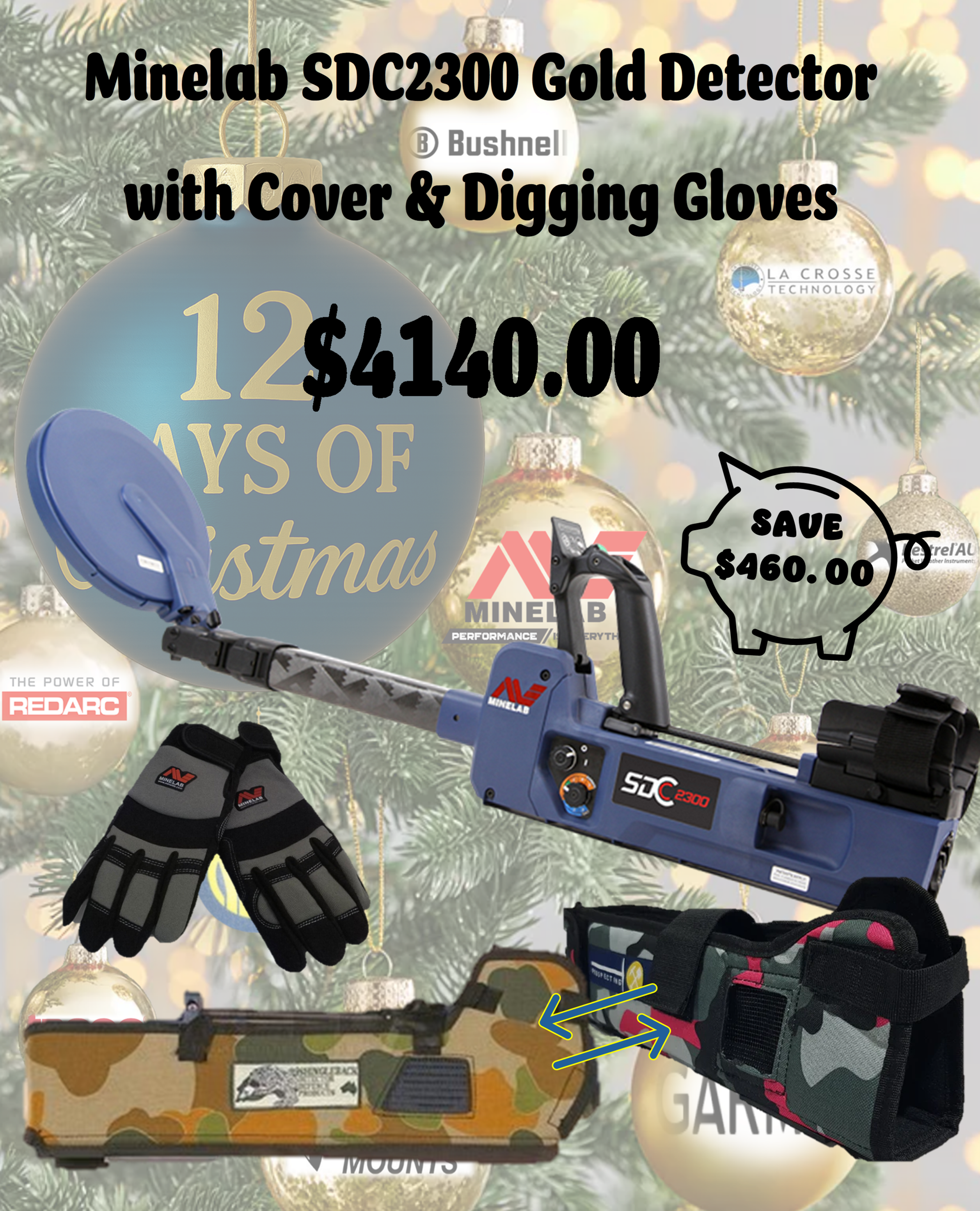 Minelab SDC 2300 Gold Detector with Accessories